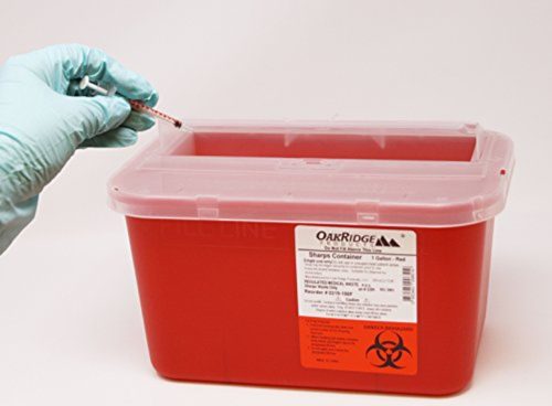 Agna One Gallon Sharps Containers with Pop up Lid FDA 510k