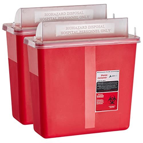Features: DURABLE CONSTRUCTION. this container is made using sturdy, puncture-resistant plastic. To ensure secure disposal of sharps waste, EASY TO USE - Designed with a horizontal, mailbox-style lid so needles can be dropped in the container without direct contact of the outside APPROVED - Sharps Containers are produced in a registered factory SAFE FOR HOME- Ideal for home use where you are generating larger amounts of waste CAN BE USED IN UNSUPERVISED AREAS- Designed for use in unsupervised patient areas