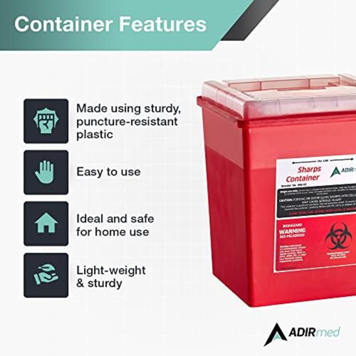 Agna Sharps Container 8 Quart Flip-Open Lid FDA 510k