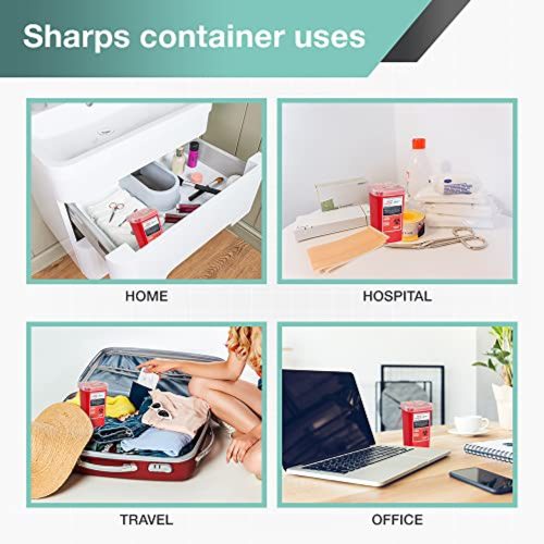 Agna Sharps & Needle Disposal Container 1 Quart