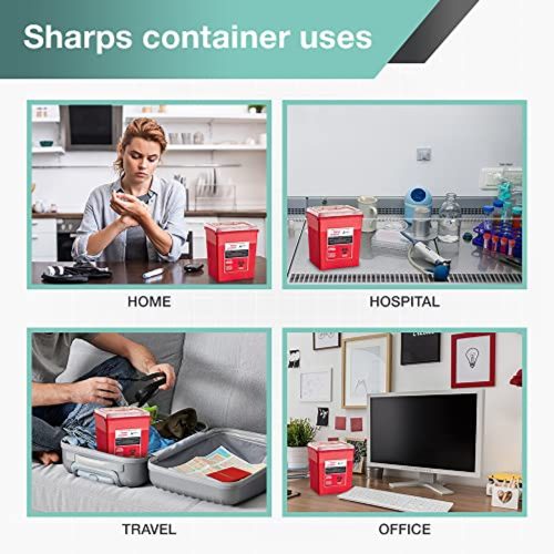 Agna Sharps Container 8 Quart Flip-Open Lid FDA 510k